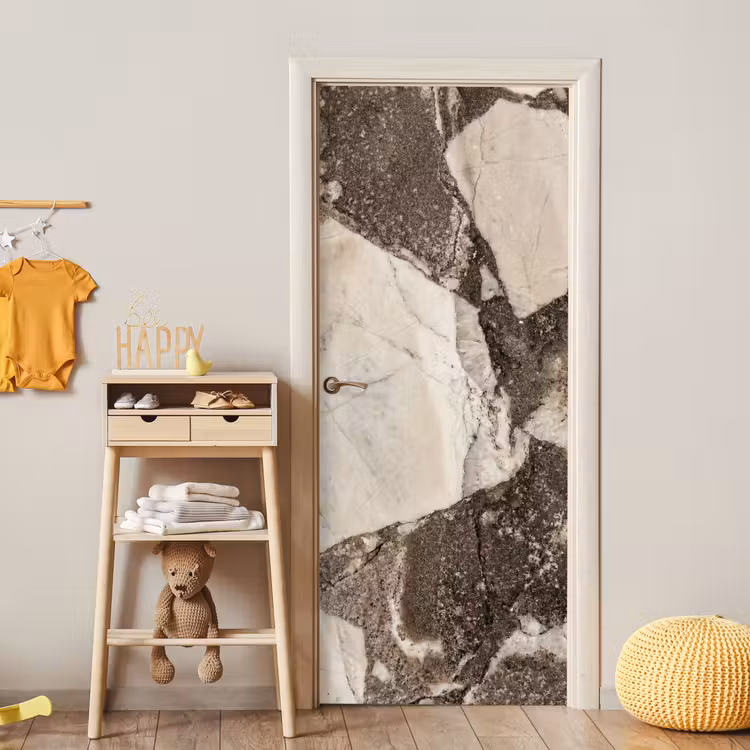 Deursticker - Textuur - Marmer - Abstract - Beige - Bruin — 6