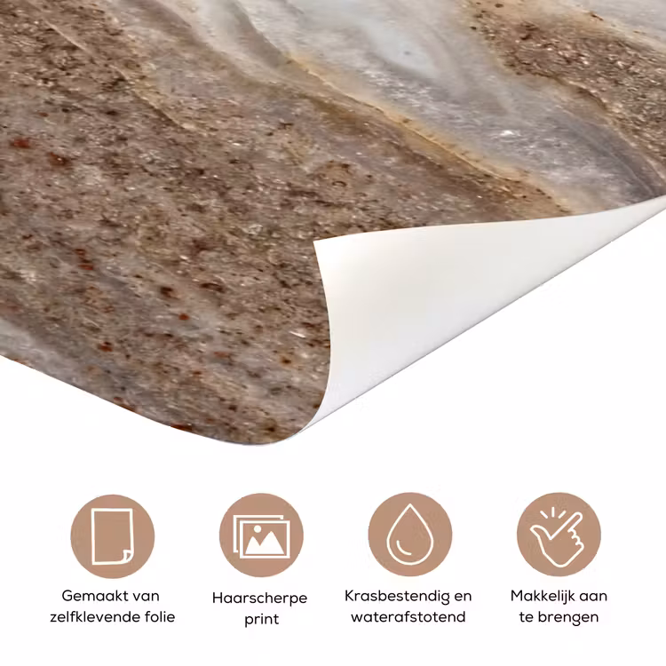 Deursticker - Textuur - Steen - Abstract - Beige — 3