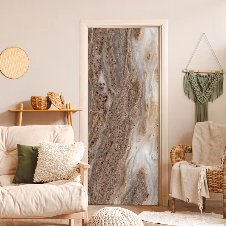Deursticker - Textuur - Steen - Abstract - Beige — 4