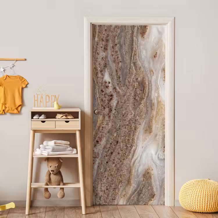 Deursticker - Textuur - Steen - Abstract - Beige — 6