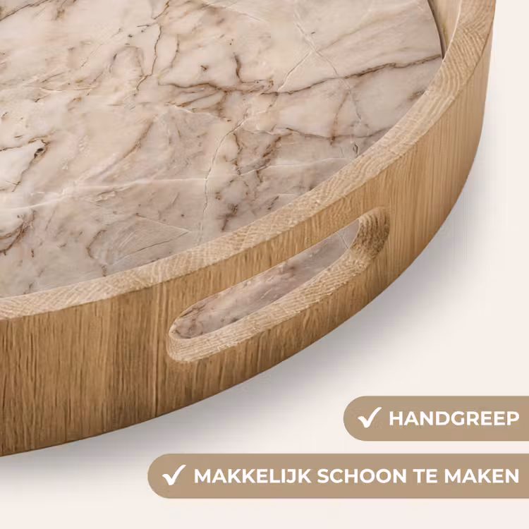 Dienblad - Marmer - Aderen - Textuur - Beige - Modern — 5