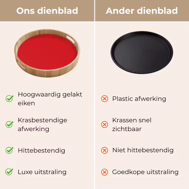 Dienblad - Crimson - Velvet - Rood — 3