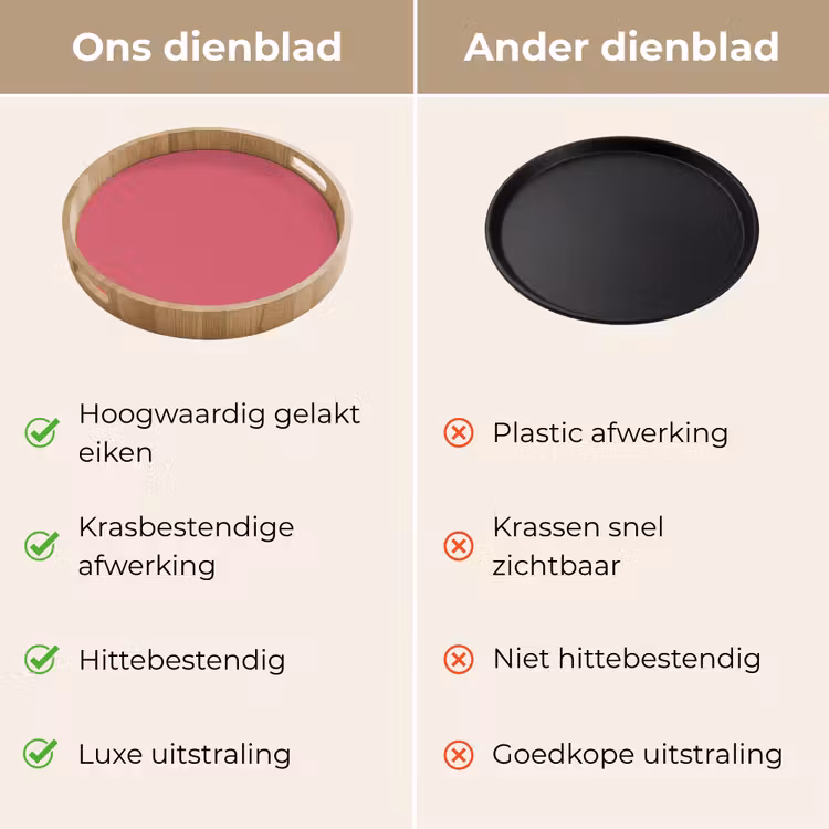 Dienblad - Crimson - Rose - Roze — 3