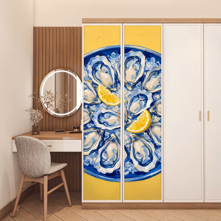 Deursticker - Oesters - Citroen - IJs - Modern - Geel — 5