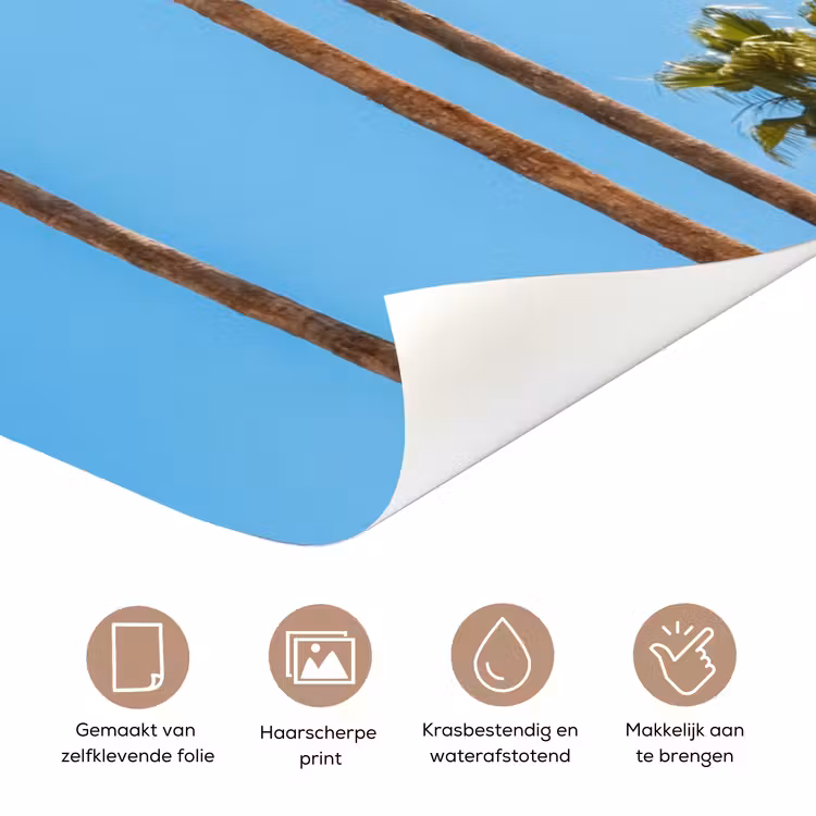 Deursticker - Parasol - Groen - Franjes - Zomer - Tropisch — 3