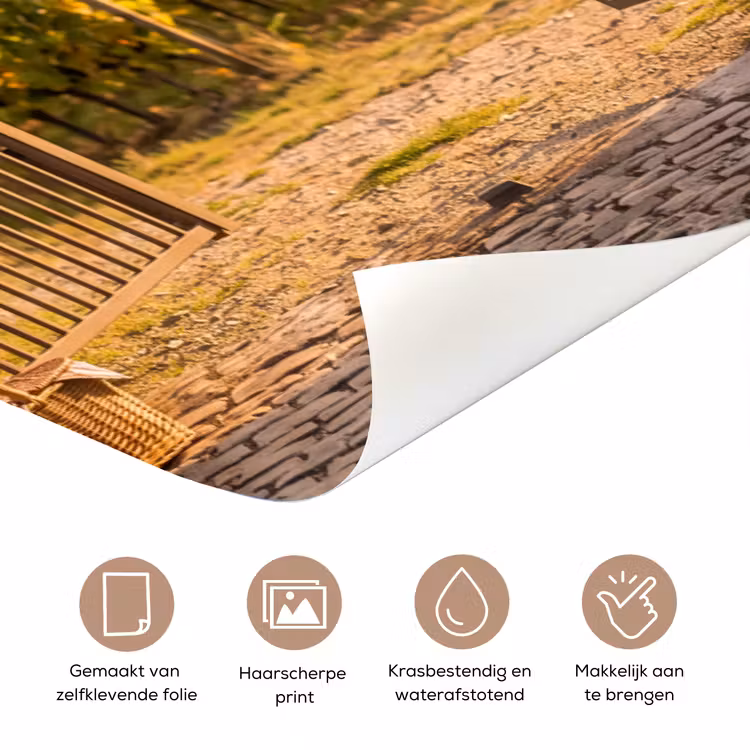 Deursticker - Poort - Landschap - Platteland - Zonlicht - Warm — 3