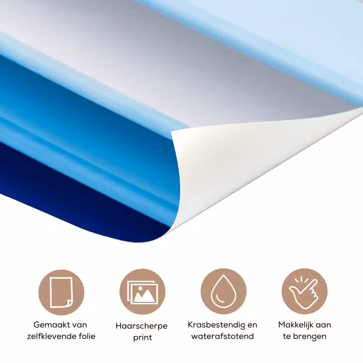 Deursticker - Surfplank - Strand - Zomer - Blauw - Water — 3