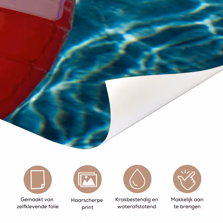 Deursticker - Recreatie - Water - Zomer - Rood - Wit — 3