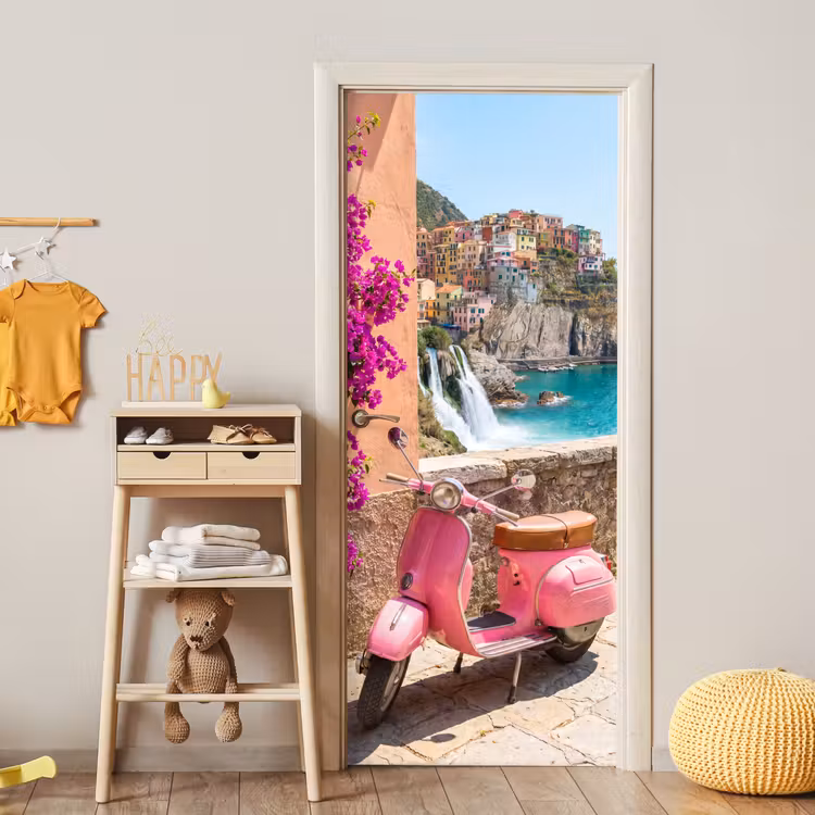 Deursticker - Voertuig - Roze - Kust - Zomer - Reizen — 6