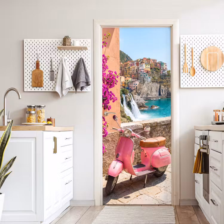 Deursticker - Voertuig - Roze - Kust - Zomer - Reizen — 7