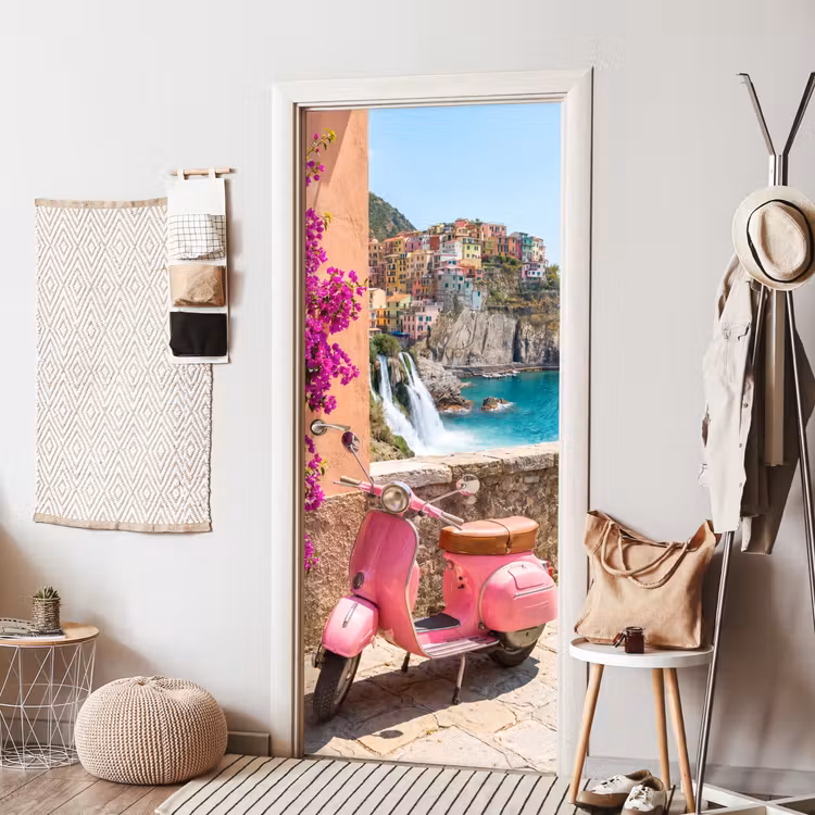 Deursticker - Voertuig - Roze - Kust - Zomer - Reizen — 8