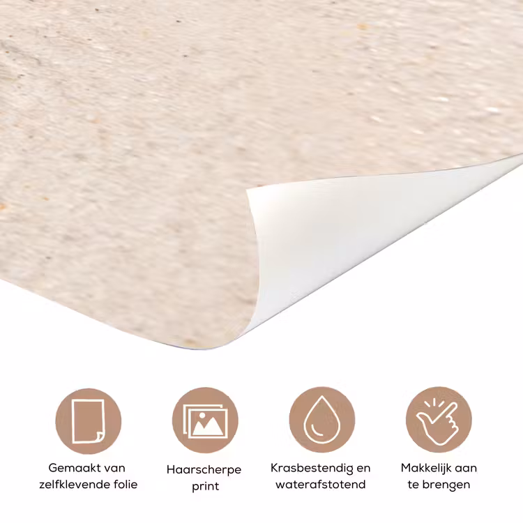 Deursticker - Zeeleven - Zeester - Strand - Roze - Water — 3