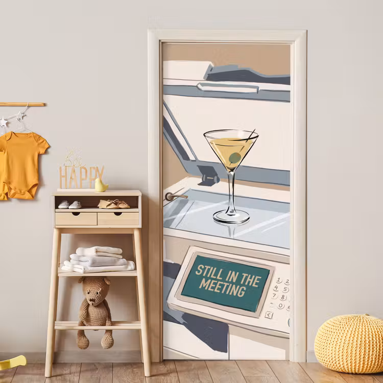 Deursticker - Kantoor - Drank - Humor - Illustratie — 6