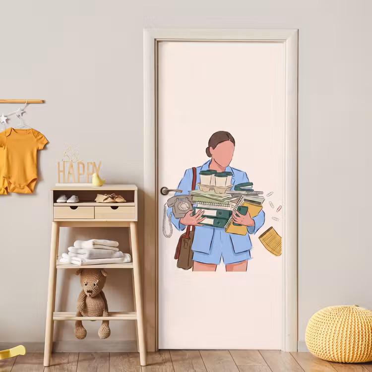 Deursticker - Mens - Kantoorartikelen - Werk - Modern — 6