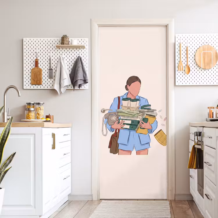 Deursticker - Mens - Kantoorartikelen - Werk - Modern — 7