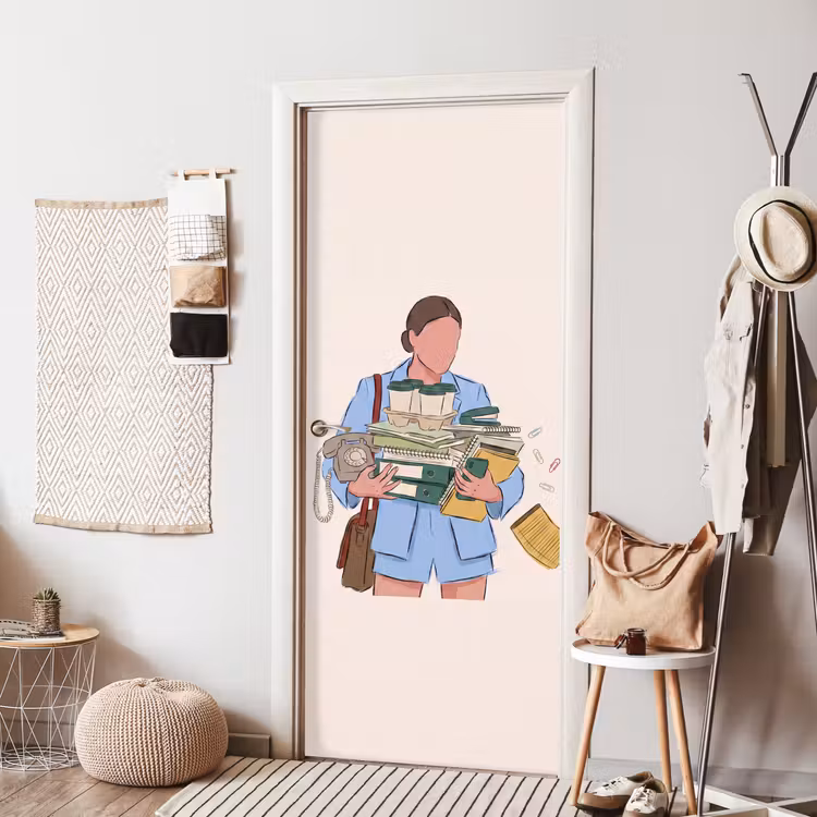 Deursticker - Mens - Kantoorartikelen - Werk - Modern — 8
