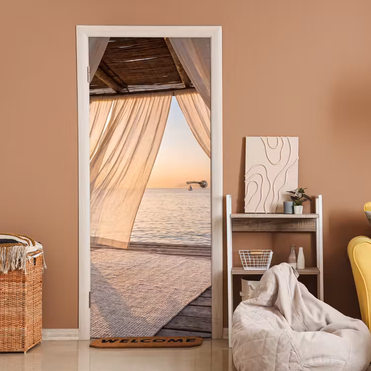 Deursticker - Overkapping - Zee - Zonsondergang - Vakantie - Rust — 2