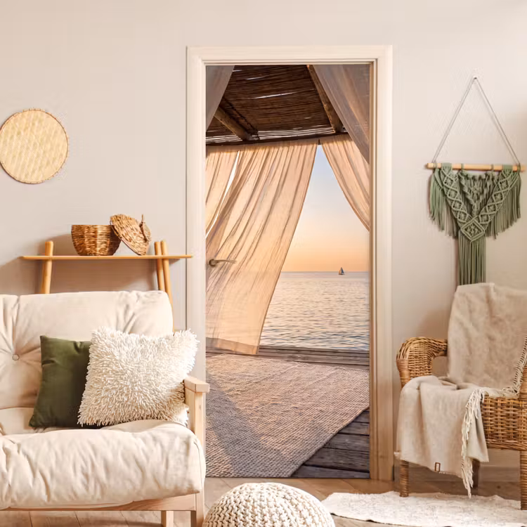 Deursticker - Overkapping - Zee - Zonsondergang - Vakantie - Rust — 4