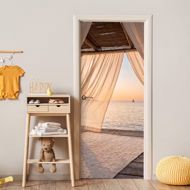 Deursticker - Overkapping - Zee - Zonsondergang - Vakantie - Rust — 6