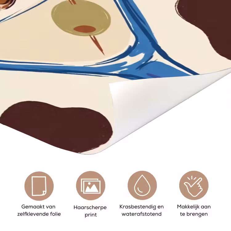Deursticker - Paard - Martini - Dieren - Abstract - Bruin — 3