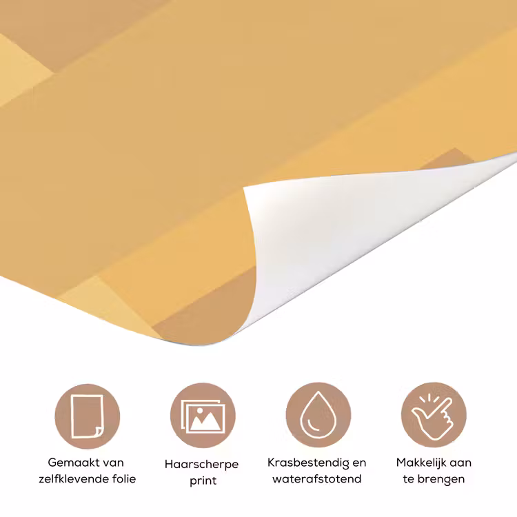 Deursticker - Piramide - Zon - Woestijn - Modern - Oranje — 3