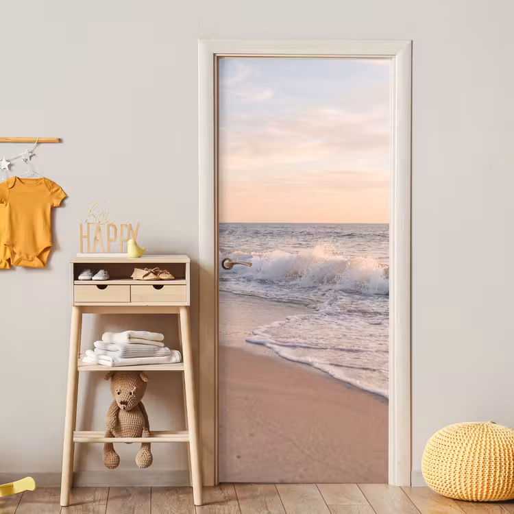 Deursticker - Strand - Zee - Golven - Natuur - Zonsondergang — 6