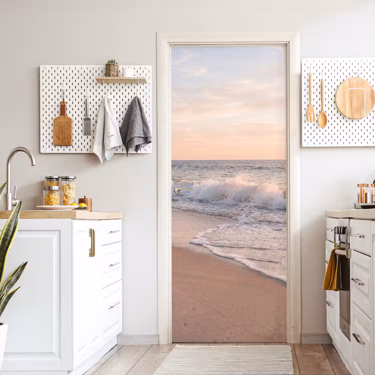 Deursticker - Strand - Zee - Golven - Natuur - Zonsondergang — 7