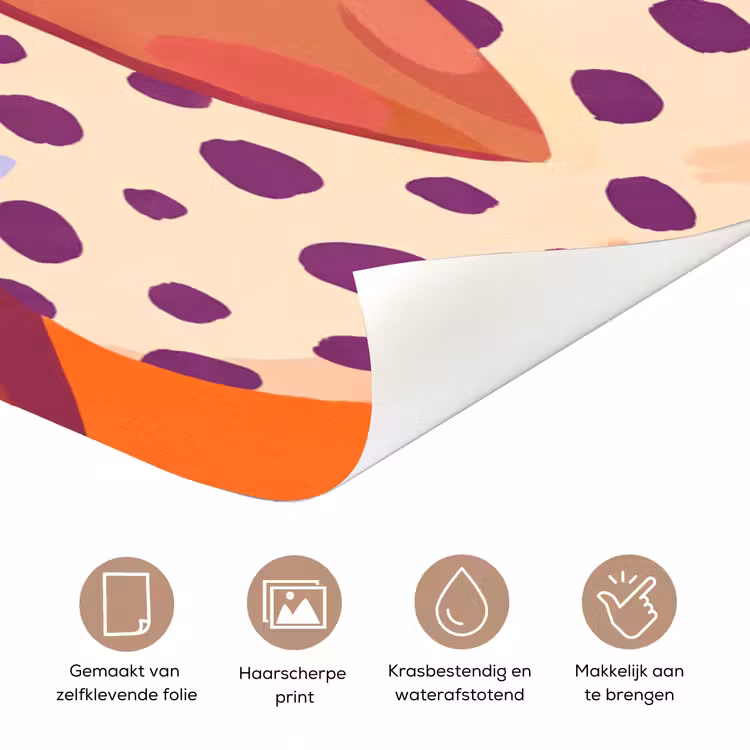 Deursticker - Vrouw - Champagne - Feest - Modern - Oranje — 3