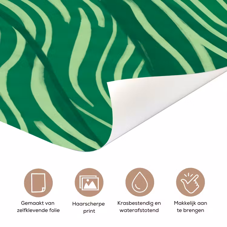 Deursticker - Vrouw - Portret - Illustratie - Modern - Groen — 3