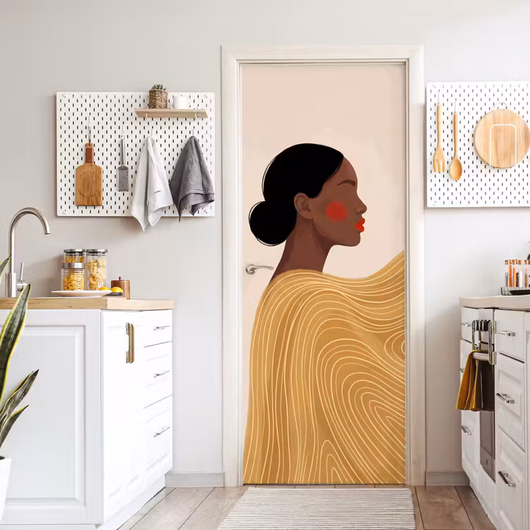 Deursticker - Vrouw - Profiel - Modern - Abstract - Kunst — 7