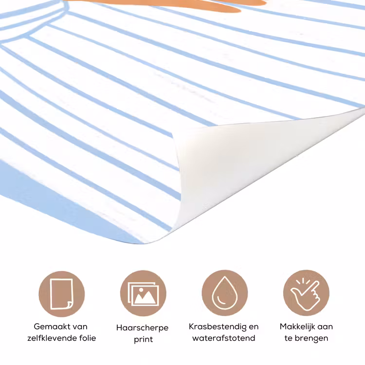 Deursticker - Vrouw - Profiel - Rust - Modern - Illustratie — 3