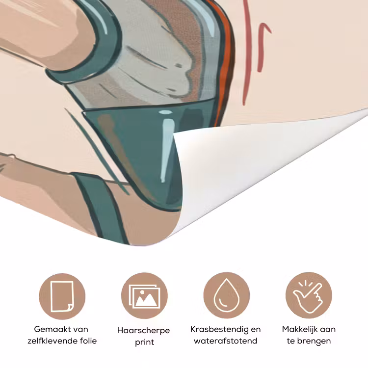Deursticker - Vrouw - Schoen - Mode - Lifestyle - Groen — 3