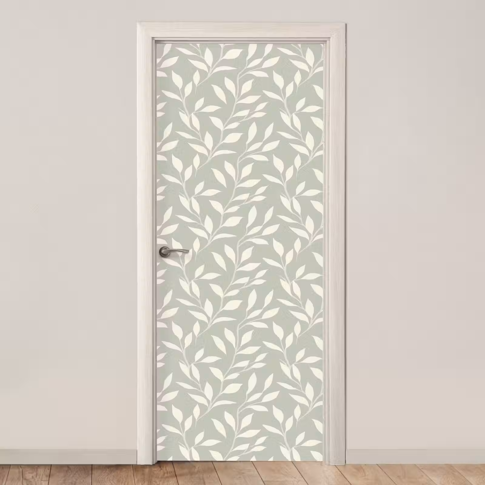 Deursticker met naam - Minimalistisch - Patroon - Groen — 1