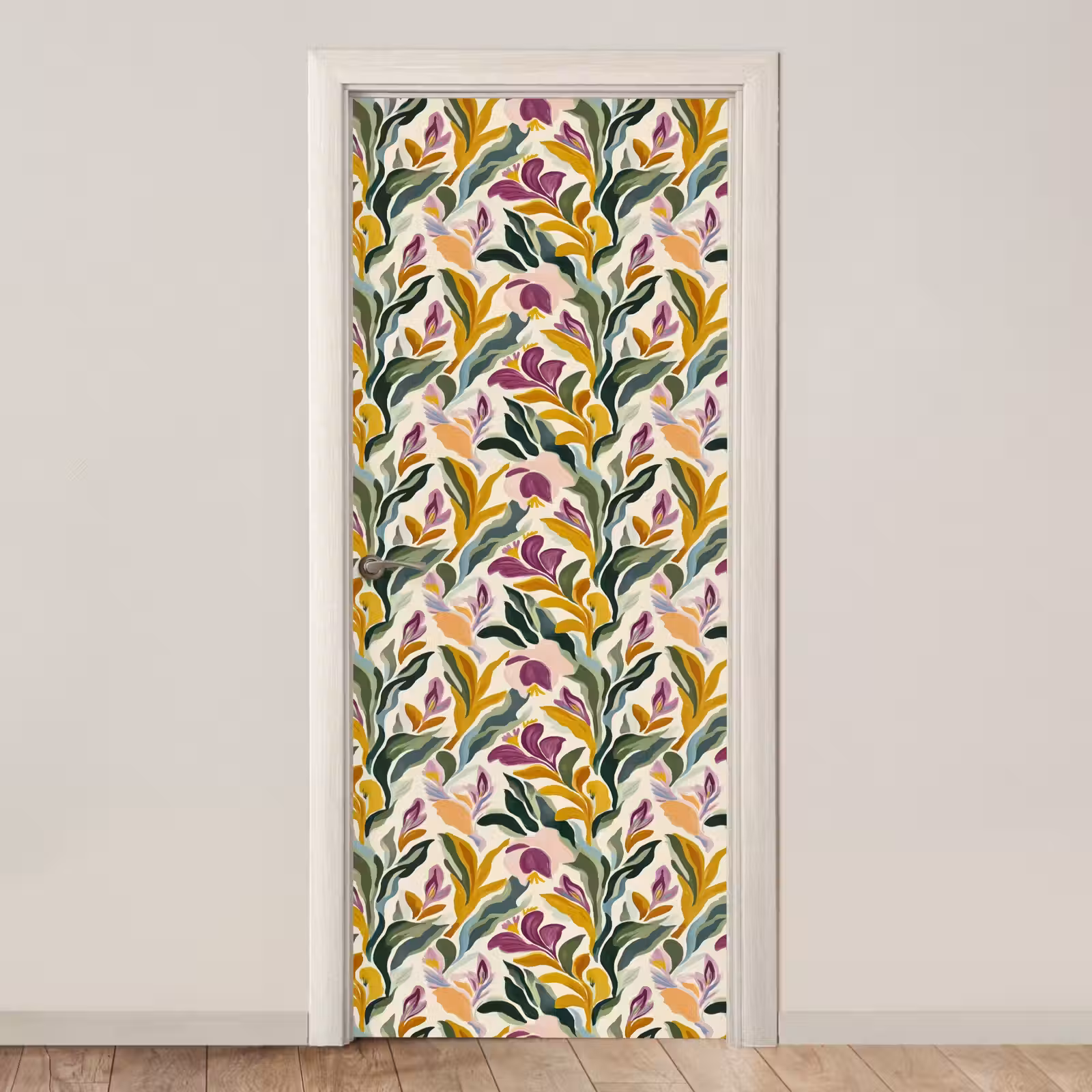 Deursticker met naam - Modern - Abstract - Kleurrijk — 1