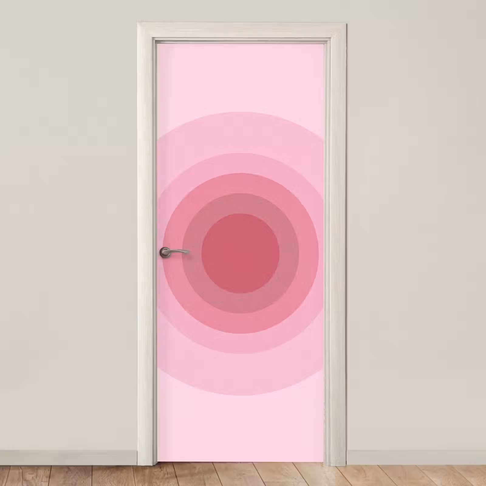 Deursticker - Patroon - Cirkels - Abstract - Roze - Modern — 1