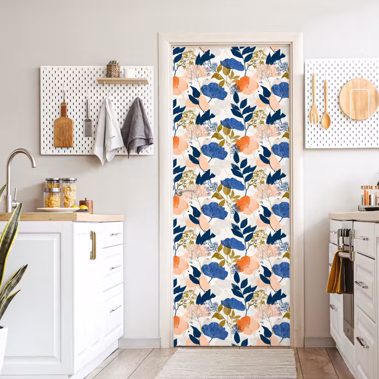 Deursticker met naam - Bloemen - Botanisch - Kleurrijk — 7