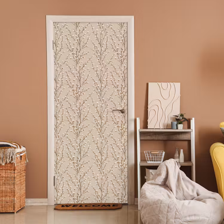 Deursticker met naam - Katoen - Natuur - Taupe — 2