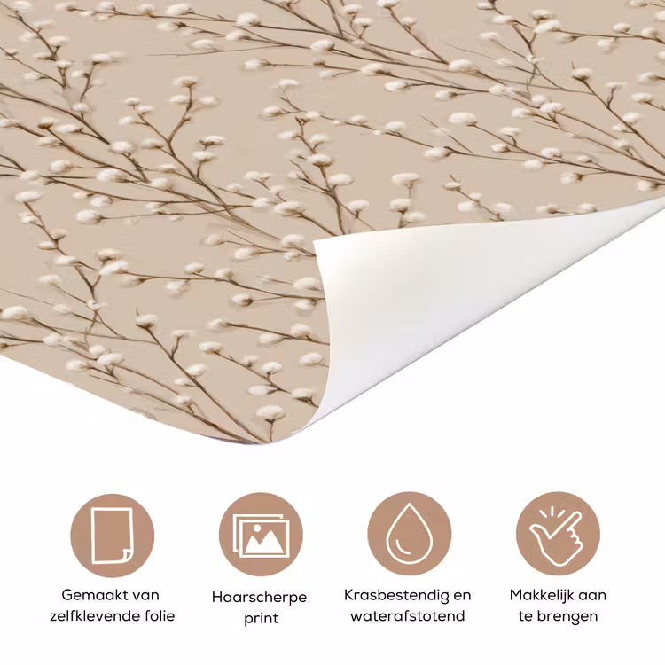 Deursticker met naam - Katoen - Natuur - Taupe — 3