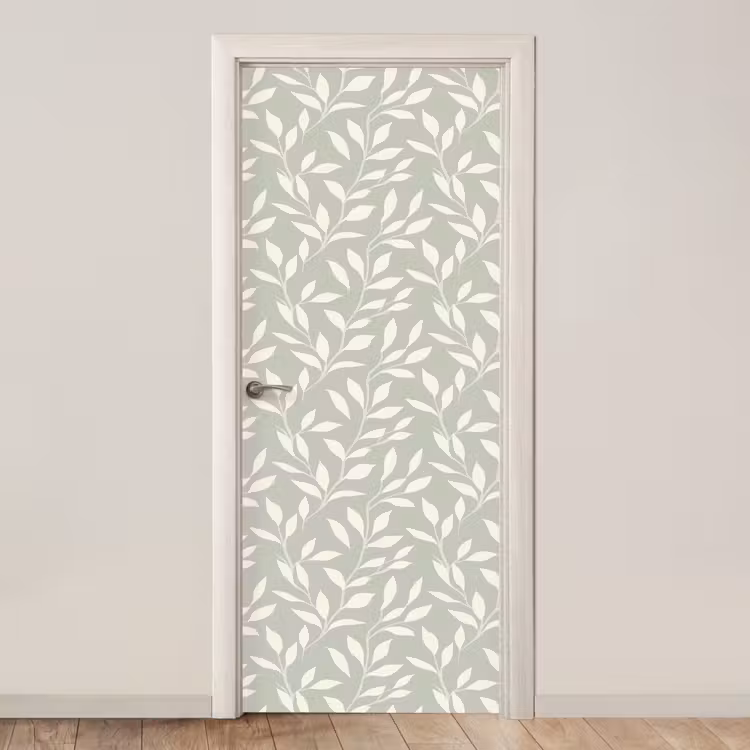 Deursticker met naam - Minimalistisch - Patroon - Groen — 1