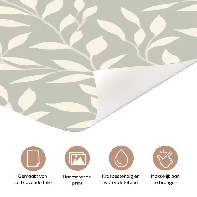 Deursticker met naam - Minimalistisch - Patroon - Groen — 3