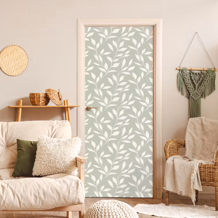 Deursticker met naam - Minimalistisch - Patroon - Groen — 4