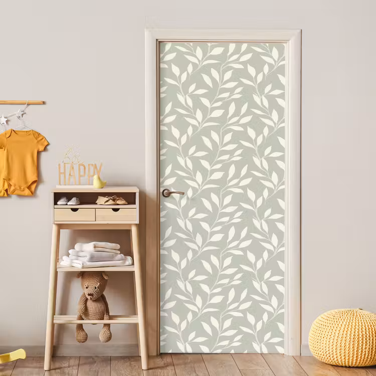 Deursticker met naam - Minimalistisch - Patroon - Groen — 6
