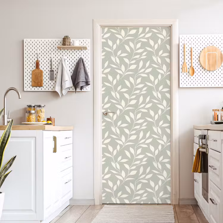 Deursticker met naam - Minimalistisch - Patroon - Groen — 7