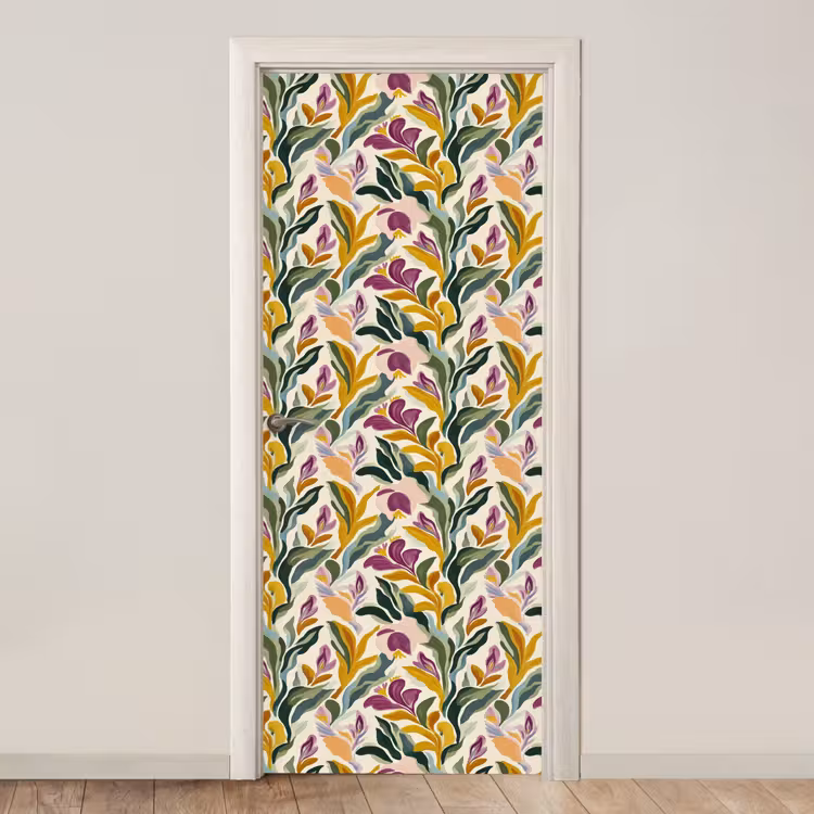 Deursticker met naam - Modern - Abstract - Kleurrijk — 1