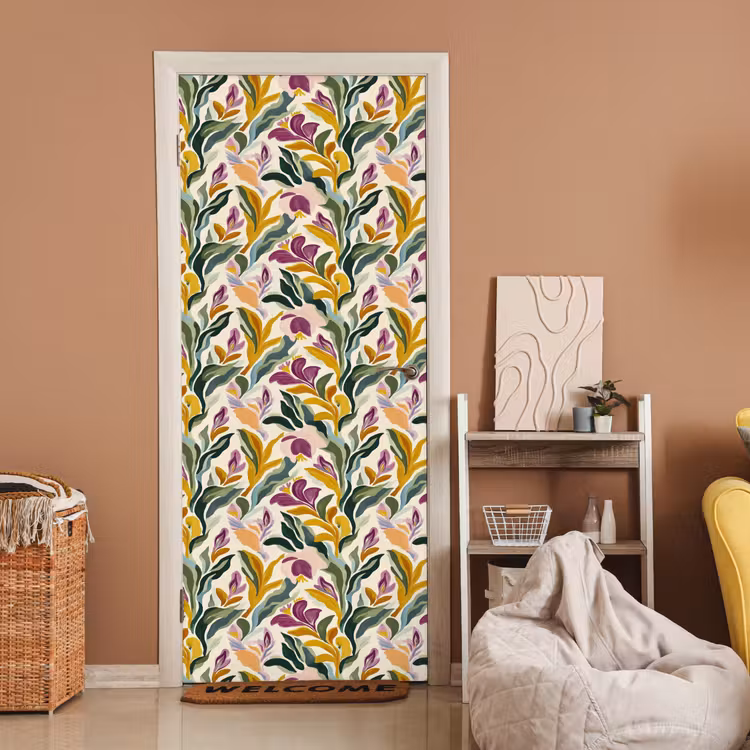 Deursticker met naam - Modern - Abstract - Kleurrijk — 2