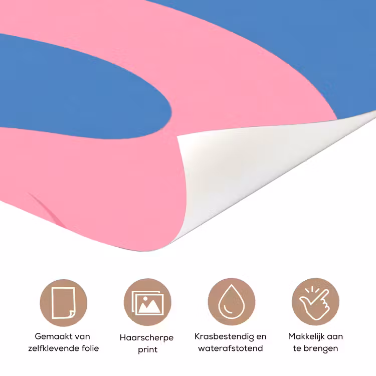Deursticker - Vogel - Paar - Dieren - Modern - Roze — 3