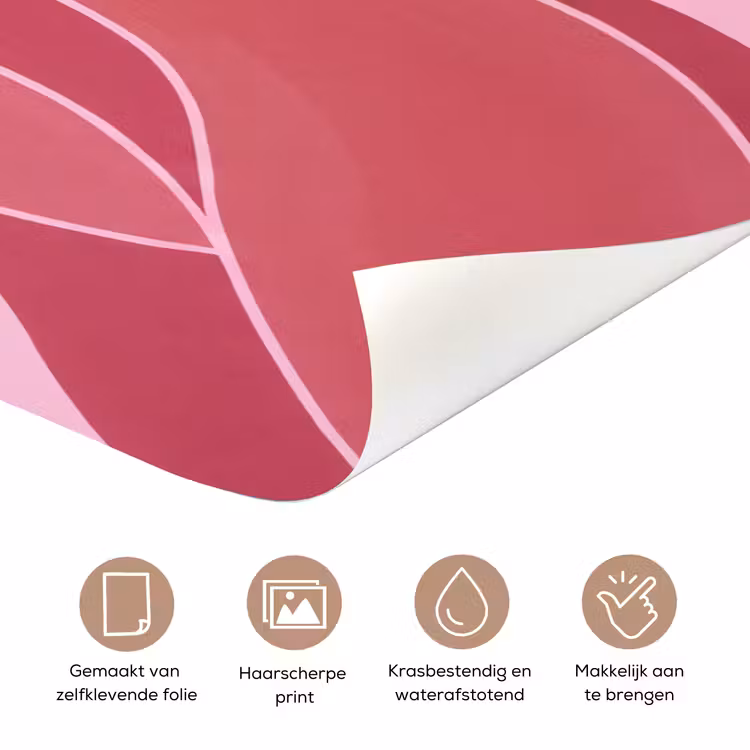 Deursticker - Vrouw - Lichaam - Abstract - Roze — 3
