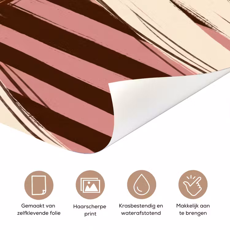 Deursticker - Vrouw - Portret - Illustratie - Modern - Roze — 3