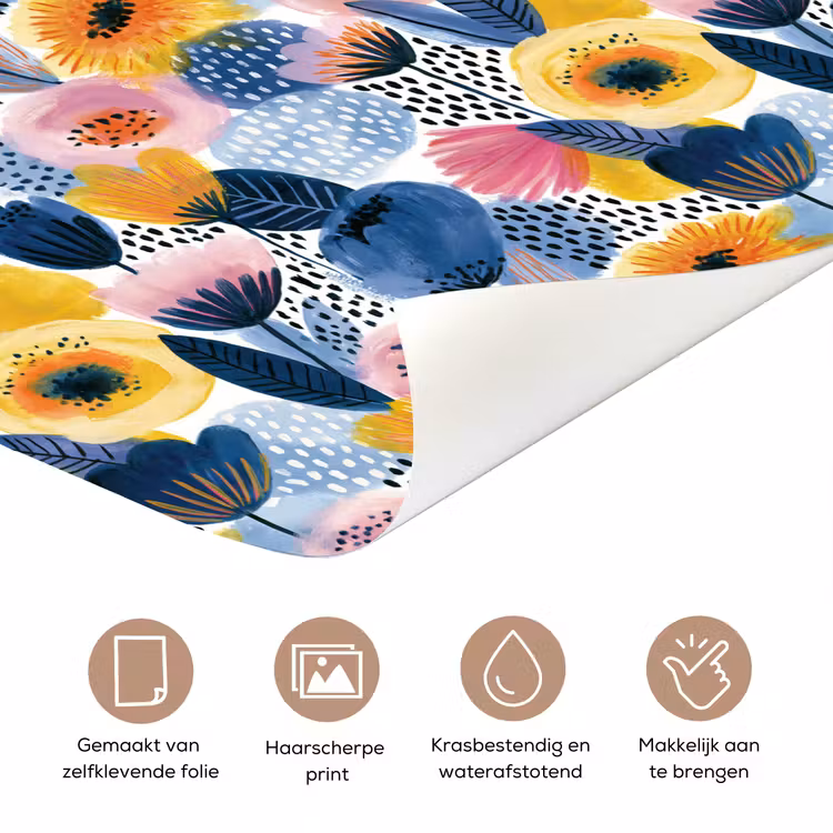 Deursticker met naam - Creatief - Patroon - Kleurrijk — 3