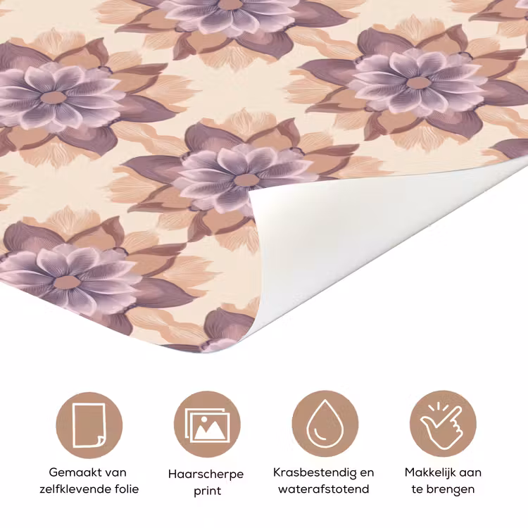 Deursticker met naam - Klassiek - Patroon - Paars — 3